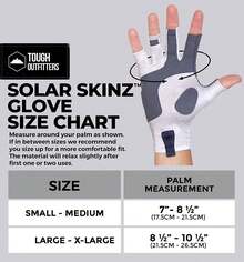 Tough Outdoors Guantes de pesca sin dedos para hombres y mujeres - Guantes de sol UPF 50+ - Guantes de kayak con protección UV - Guantes de pesca con protección solar - Blanco - Ver 8