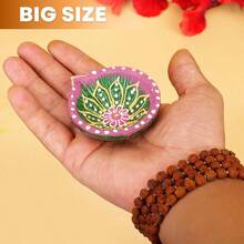 Diwali Diyas Clay Diya Diyas For Pooja With Cotton Wicks [24 Pcs] [ Mitti ]  Puja Oil Lamp Diwali Pooja Diwali Decoration For Home  Housewarming Return Gift Items Hashcart® - 6 - 查看 5