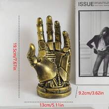 1pc Futuristic Cyberpunk Mechanical Arm Statue, Black Palm, Game Controller Holder, Headphone Stand, Desktop Decor, Perfect Gift For Gamers And Men, Suitable For Halloween, Christmas, Anniversary, Thanksgiving And More