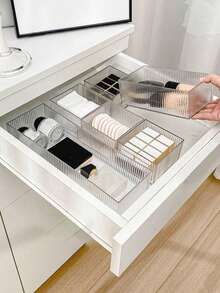 1pc/2pcs/5pcs/7pcs/10pcs/11pcs Versatile Clear Plastic Drawer Organiser Set, Ideal For Cosmetic Storage And Bathroom Organisation, Multi-Size Options For Every Room, Perfect For Dresser And Bathroom Drawers, Stylish Cosmetic Display Rack, Enhances Home And Bedroom Decor, Perfect For Holiday Gifting, Thanksgiving And Christmas Presents, Thoughtful New Year's Gifts, Unique Gift Boxes For Girlfriends, Elevate Your Space With Autumn And Holiday Decorations, Must-Have Organiser For A Tidy And Chic Home.
