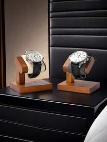 1个木制手表架，手镯架展示架，珠宝收纳架，房间、卧室装饰摆件 - 彩色 - 查看 5