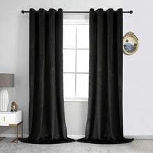 Blackout Curtains Living Room - 96 Inches Long Blocking Curtain Panels, Thermal Insulated Drapes Bedroom/Sliding Door, 2 Panels(W52 X L96 Inch, Ivory) - 黑色 - 查看 8