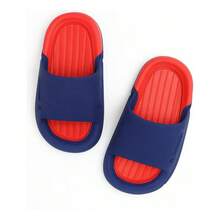 Kit 2 Pares Chinelo Slide e Babuche Infantil Masculino Macio Confortável - Azul - Visão 4