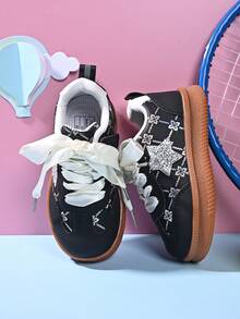 2026 Autumn New Baby Toddler Shoes, Girls Soft Bottom Trainers, Children Casual Sneakers, Unisex - Black - View 3