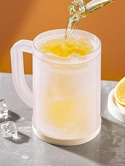 1pc Double-Layer Insulated Beer Mug, Creative Iced Coffee/Juice Cup For Summer Gatherings, Large Capacity Insulated Tumbler For Cold Drinks, Beer, Cocktails And Iced Tea