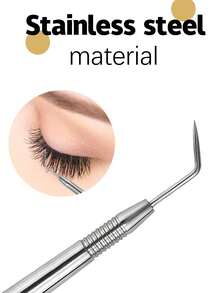 Eyelash Lift Tools Kit 10 Reusable Silicone Pads And 2 Stainless Eyelash Separator Tools With Separation Comb For Eye Lashes Curlers Extension(White, Silver) - Multicolor - View 6