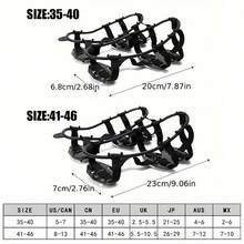 Heavy-Duty 24-Tooth Anti-Slip Ice Cleats With Adjustable Traction System - Suitable For Grip On Snow And Ice, Winter Anti-Slip Spikes, Strong Load-Bearing Capacity - Black/Gray (Compatible With Sneakers, Boots, Crampons), Ice Anti-Slip Spikes, Boot Ice Cleats, Snow Boot Spikes, Winter Boot Spikes, Anti-Slip Ice Cleats, Snow Anti-Slip Spikes