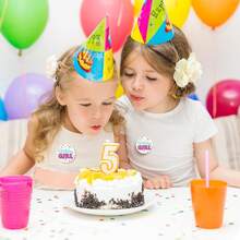 1/3/6/12pcs Birthday Girl Pin - 2.3'' Its My Birthday Pin Happy Birthday Button Badge For Girl Girls Kids For Party Accessories - Multicolor - View 3