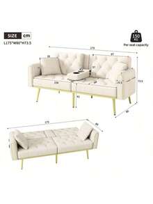 Soffor och soffor - Beige + Sammet + 2 sitsar - Visa 2
