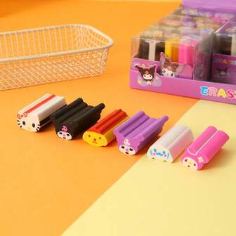 Sanrio 卡通三丽鸥酷洛米造型橡皮擦，可爱文具用品，持久耐用，适合与朋友分享