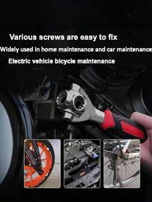 Universal Socket Wrench Set, Versatile Copper Sleeve, With 360-Degree Rotatable Dual-Head Multifunctional Manual Tool, Magnetic Wrench, Suitable For Automotive Repair And Home Use, Random Style - True Color - View 5