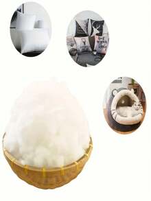 1pc 100g/500g/1000g High-Quality Polyester Fiber Filling, Soft, Fluffy And Highly Elastic. Premium PP Cotton, Silk-Like Fiber, DIY Filling Material, White Polyester Fiber Filling, Large Capacity, Soft And Fluffy, Highly Elastic Pillow Material, Suitable For Pillows, Ramadan Cushion Filling, Ramadan Seat Cushion Material, Can Be Used To Fill Cat/Dog Beds, DIY Crafts, Seat Cushions, Lumbar Pillows, Plush Toys - Multicolor - View 6