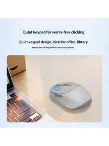 Lenovo Xiaoxin M2 Unisex Office Mouse: Dual-Mode Wireless Connection, Quiet Buttons, Long Battery Life, And Lightweight At 85g. - White - View 4