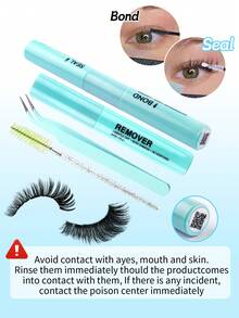 【全套工具】从佩戴到卸除所需的所有工具都包含在套装内，睫毛胶无需等待，0秒即可涂抹于眼部，持久长达48小时，密封层可将睫毛的持久度延长至72小时，睫毛可在30秒内轻松卸除，不会损伤眼睛，让您在家轻松获得沙龙级嫁接体验。 - 彩色 - 查看 11