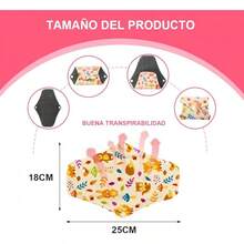 11 piezas de almohadillas menstruales reutilizables de carbón de bambú, toallas sanitarias, pañuelos menstruales reutilizables, incluye dos bolsas de almacenamiento, se pueden usar para incontinencia. - 11 piezas - Ver 2