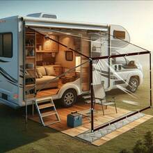 Waterproof Cloth, Rain Tarp For Outdoor RV Awning Side Wall, Upgraded Tear-Resistant Transparent Waterproof Tarpaulin For Outdoor Camping, RV, Balcony, Garden, Patio Furniture, Plant Greenhouse, Firewood Storage In Winter