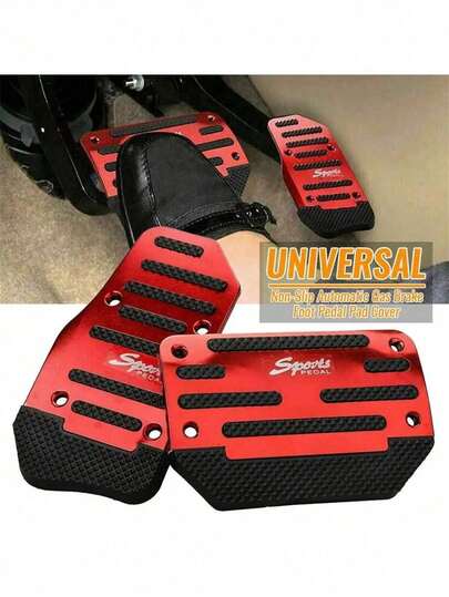 2pcs Universal Car Brake And Accelerator Pedal Set