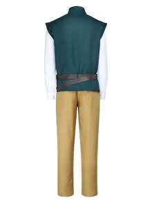 男士万圣节圣诞节动漫主题服装套装，包含衬衫、背心和裤子，适合动漫展、万圣节、狂欢节、化装舞会、主题派对、舞台表演、嘉年华服装、王子角色扮演服装、成人服装套装