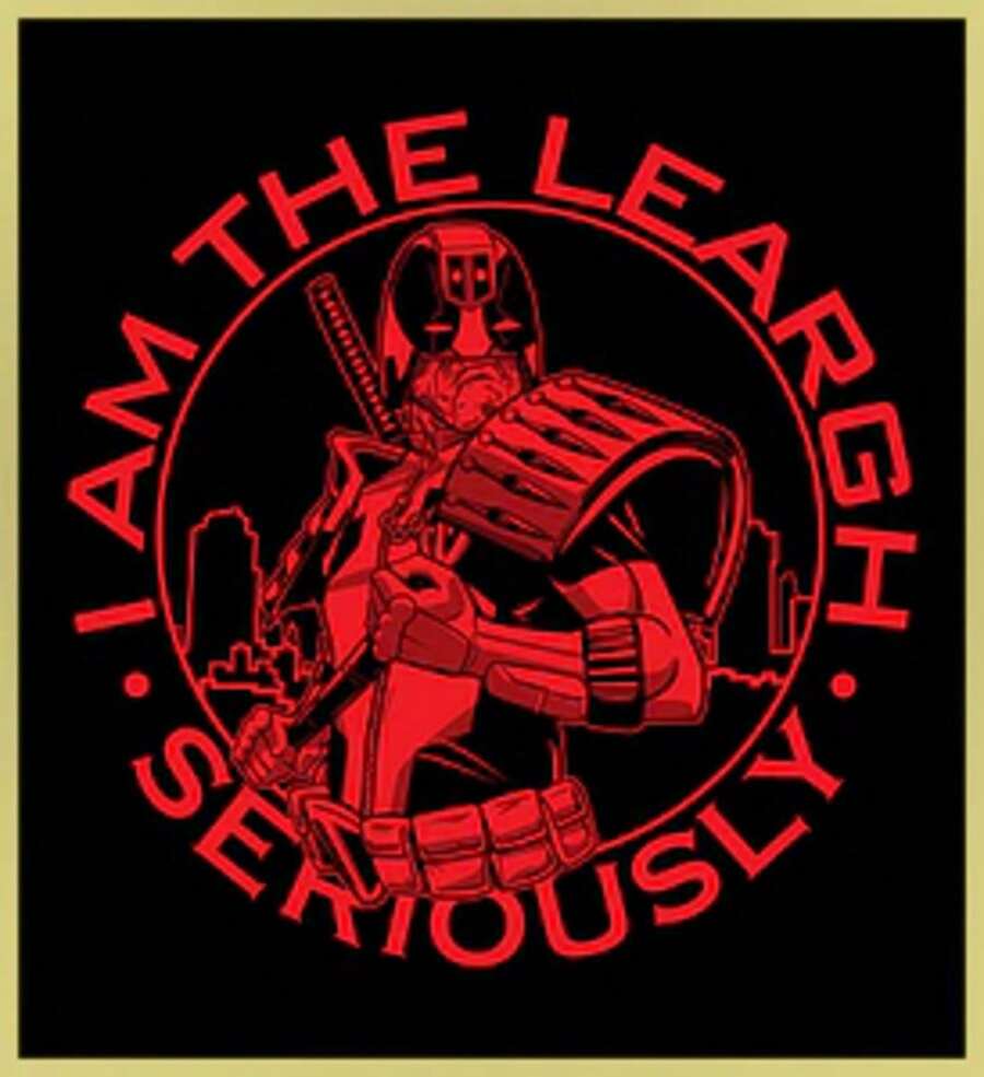 DREDDPOOL - DEADPOOL / JUDGE DREDD MASH-UP - NEW POP TURBO TEE!.Printed T-Shirt - Black - View 1