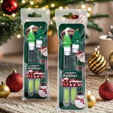 Christmas Makeup Essential: 2 Packs Eyelash Brushes - Dark Green - View 3