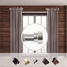 QY- Rod Desyne SIDE100-5 - Barra de Cortina Lateral de 1 Pulgada 12-20 Pulgadas Juego de 2 níquel Satinado -6194 - Nquelsatinado - Ver 1