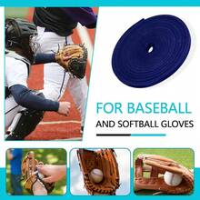 Guantes de béisbol, kit de reparación de encaje de mitón, softball, 2 cordones de piel y 2 agujas de cordones para guante de receptor - Azul oscuro - Ver 9
