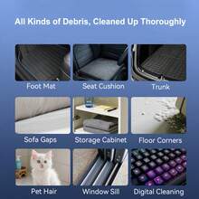 SULVGO 3000mAh 可充电高速除尘风扇 - 个人降温电动空气除尘器，便携式无线压缩空气除尘器，适用于汽车内饰、橱柜、衣柜等。 - 彩色 - 查看 8