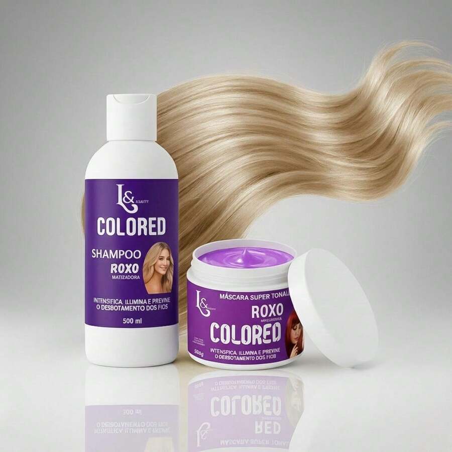 L&BEAUTY Toning Mask Kit 300g + Toning Shampoo 300ml - Màu tím. - Xem 1