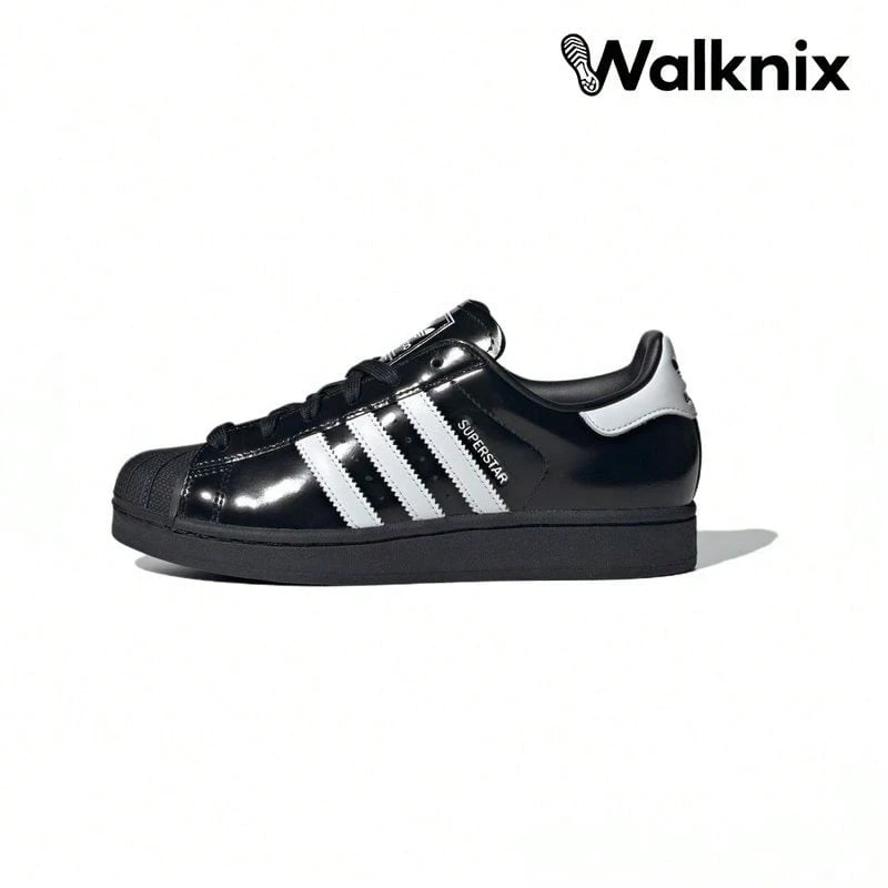 Adidas Superstar 2 'Black White Patent Leather' Core-Black Cloud-White Sneakers Women JH7756 - 彩色 - 查看 1
