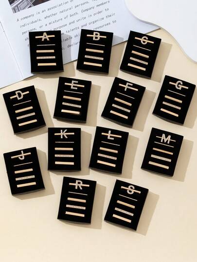 5pcs Unique Jewelry For Smart Watch Gold English Letters A,B,C,D,E,F,G,J,K,L,M,R,S In Decorative Diamond Apple Nail And Ring Loop Jewelry With I Watch Band 40mm 41mm 42mm 38mm 44mm 45mm 46mm 49mm, Soft Silicone Sport Bands With Decorative Compatible With Smart I Watch Charms For Series 10 9 8 7 6 5 4 3 2 1 SE For Women