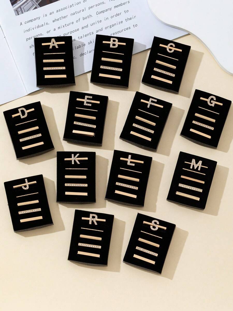 5pcs Unique Jewelry For Smart Watch Gold English Letters A,B,C,D,E,F,G,J,K,L,M,R,S In Decorative Diamond Apple Nail And Ring Loop Jewelry With I Watch Band 40mm 41mm 42mm 38mm 44mm 45mm 46mm 49mm, Soft Silicone Sport Bands With Decorative Compatible With Smart I Watch Charms For Series 10 9 8 7 6 5 4 3 2 1 SE For Women