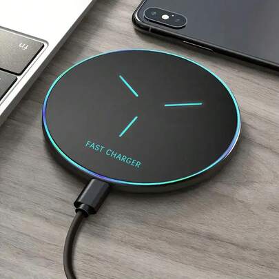15W Wireless Charger, Compatible With IPhone 17/16/15/14/13/12 Pro/XS Max/Mini/X/XR, Qi Wireless Fast Charging Pad, Compatible With Samsung Suitable For Office, Dorm, And Home Office Dorm Home Phone Charger