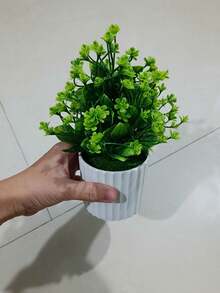 人造植物盆栽家居装饰、点缀景观、情人节、礼物 - 綠色 - 查看 6