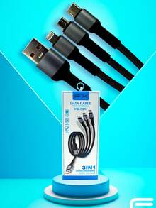 Cable de Carga Rápida 3 en 1 Super-Speed de 100W | Duradero y de Alto Rendimiento USB-C Universal, Micro USB para Teléfonos Android, Lightning - Multicolor - Ver 7