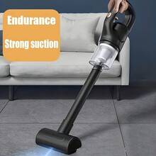 Portable Wireless Handheld Vacuum Cleaner, Car Vacuum Cleaner. Suitable For Home And Car Use - Comes With 3 Brush Heads. USB Rechargeable (With 1800mAh Lithium Battery). 6000kPa Suction Power, Detachable Dust Cup. - Green - View 3