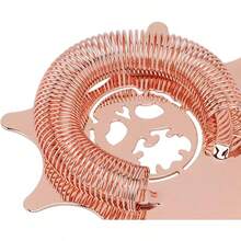 MINGZHE Colador de Cócteles, Colador de Barra de Acero Inoxidable, Colador de Cócteles Desmontable, Herramienta de Barra, Colador de Bebidas, Accesorio para Camareros Y Mixólogos(Plata) - Oro rosa - Ver 7