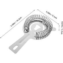 Gadpiparty 4 Piezas Colador de Barra de Acero Inoxidable con Fina para Filtrar Cócteles Equipo de Bar Profesional Ergonómico para Uso Fiestas y Hogar - 1 - Ver 3