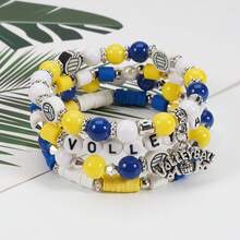 Set de pulseras deportivas de en 2025 para el extranjero - Voleibol, Fútbol, Béisbol, Baloncesto, Diseño con letras en inglés - voleibol - Ver 5