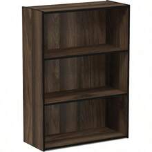 YFurinno 11208CWN Pasir 3Tier Open Shelf Bookcase  Walnut - Walnut+3 niveles - Ver 5
