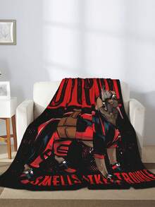 2025 New Deadpool & Wolverine Dogpool Cozy Polyester Blanket, All-Season Use For Home - 黑色 - 查看 4