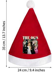 Kristin Chenoweth & Idina Menzel  4 Christmas Santa Hat Adult: Xmas Holiday Hat For Women And Men - Extra Thicken Classic Fur For Christmas New Year Festive Holiday Party Supplies - Đỏ và trắng - Xem 4
