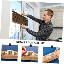 QY- HOLIDYOYO 4juegos Bloqueadores De Cuerda Para Cortinas De Bambú Accesorios Prácticos Para Persianas Romanas Compatible Con Ventanas Y Closets Fácil Instalación Y Uso -6194 - 47 x 4 x 19 cm - Ver 4