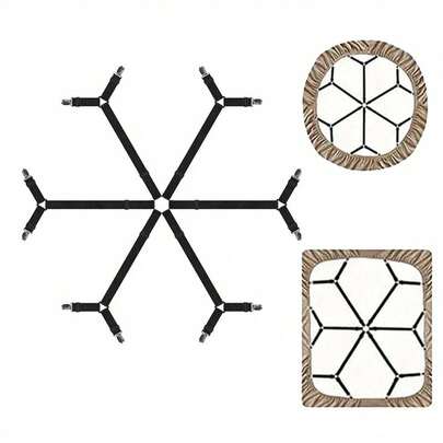 Bộ 1/2/4 chiếc dây thun điều chỉnh được, 12 kẹp cố định ga trải giường, kẹp giữ nệm, kẹp giữ chăn, dây chống trượt.