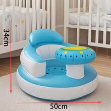 UFO Inflatable Baby Learning To Sit Chair, Infant Sofa, PVC Material, Baby Learning To Sit, Multi-Function Baby Seat, Baby Dining Chair, Baby Bath Chair, One Chair Multiple Uses - Multicolor - View 3
