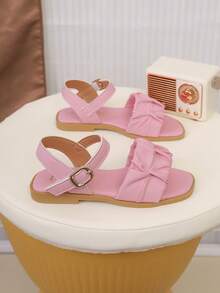 Sandal Anak Modis, Desain Ujung Sandal dengan Hiasan Gesper Logam Musim Panas Terbaru, Sandal Anti Selip Tahan Aus untuk Aktivitas Luar Ruangan, Sandal Pantai Modis & Serbaguna - Berwarna merah muda - View 6