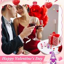 Walentynkowa różowa figurka krasnala w kształcie serca, miniaturowa figurka krasnala w kształcie serca, uroczy mini krasnal do gry w chowanego, dostępna w 5 kolorach: różowym, czerwonym, fioletowym, białym, idealna jako ręcznie robiony prezent na ślub, Dzień Matki, można umieścić na półkach lub szafkach - Wielokolorowe - Zobacz 3