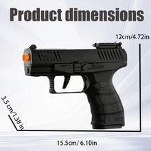 Soft Bullet Gun Toy Pistol With 100 Bullets, 12 Shells, And 2 Magazines New Toy Gun Pistol Hollow Hanging Machine, Toy Foam Blaster, Outdoor Sports Shooting Game.Halloween, Christmas Gifts - 黑色 - 查看 5