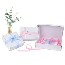 10pcs/Set Corrugated Paper Gift Boxes, Postal Shipping Boxes, Express Packaging Boxes, Packaging Materials, Airplane Boxes, Gift Boxes, Corrugated Cardboard Boxes, Delivery Boxes, Packaging Boxes, Suitable For Christmas, Valentine's Day - White - View 4