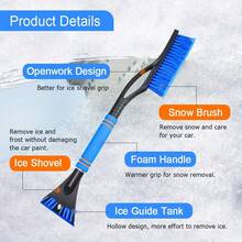 New Year Winter Car Snow Brush And Ice Scraper, Multifunctional ABS Windshield Snow Shovel, Detachable Deicing Tool For Vehicle And Home Window Cleaning
