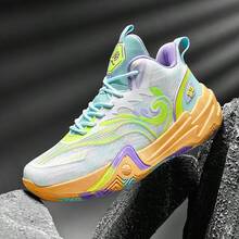 Womens Mens Basketball Shoes Breathable Colorful Volleyball Sneakers With Mesh Upper Non Slip Rubber Indoor Shoe For Youth Adult - 薄荷綠 - 查看 11